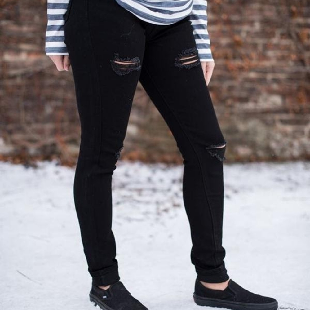 Jamby Styles Jet Black Destress Jeans